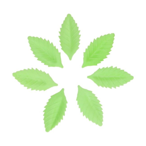 Wafer Flowers - Green Leaves pk/50